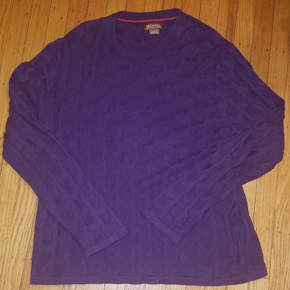 Michael Kors Men's Purple Pullover Sweater | L